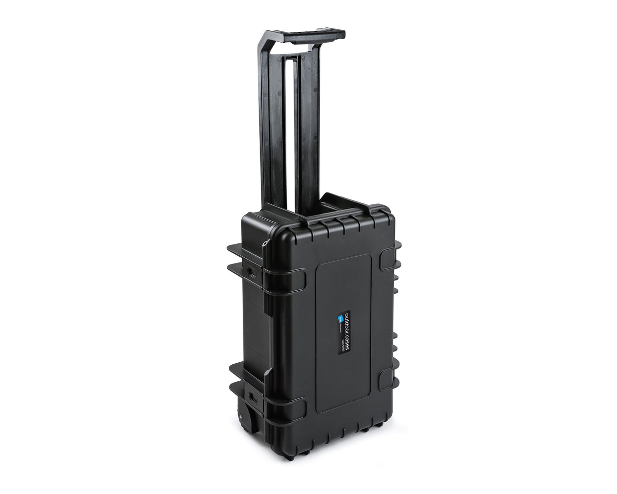 B&W Cases B&W Typ 6600 Trolley-Koffer – Polypropylen, 350 × 550 × 225 mm, staubgeschützt/wasserfest – Schwarz