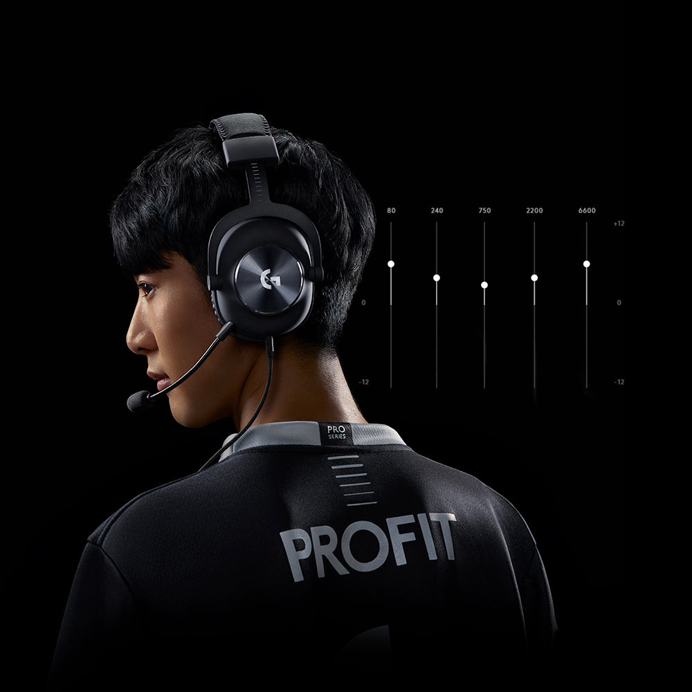 Logitech G PRO X Gaming-Headset – Over-Ear, Stereo, Kabelgebunden, 3,5 mm Klinke, Virtueller Surround 7.1, Schwarz