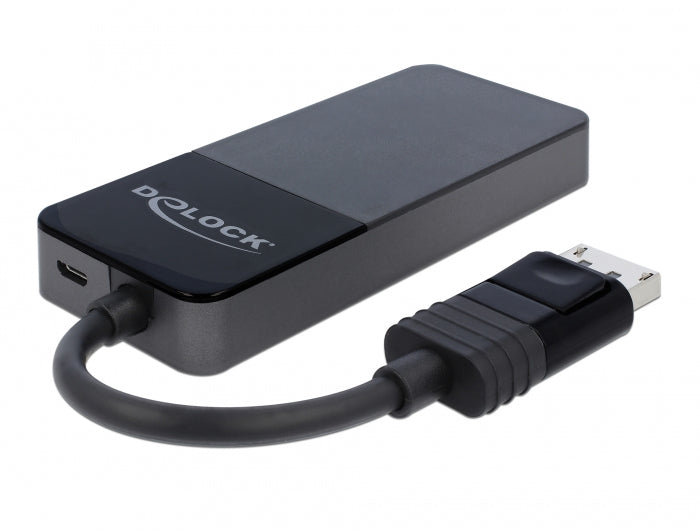 DeLOCK DP 1.4 Splitter – DisplayPort zu 3× HDMI, 4K UHD bis 30 Hz, MST – für DisplayPort – Schwarz