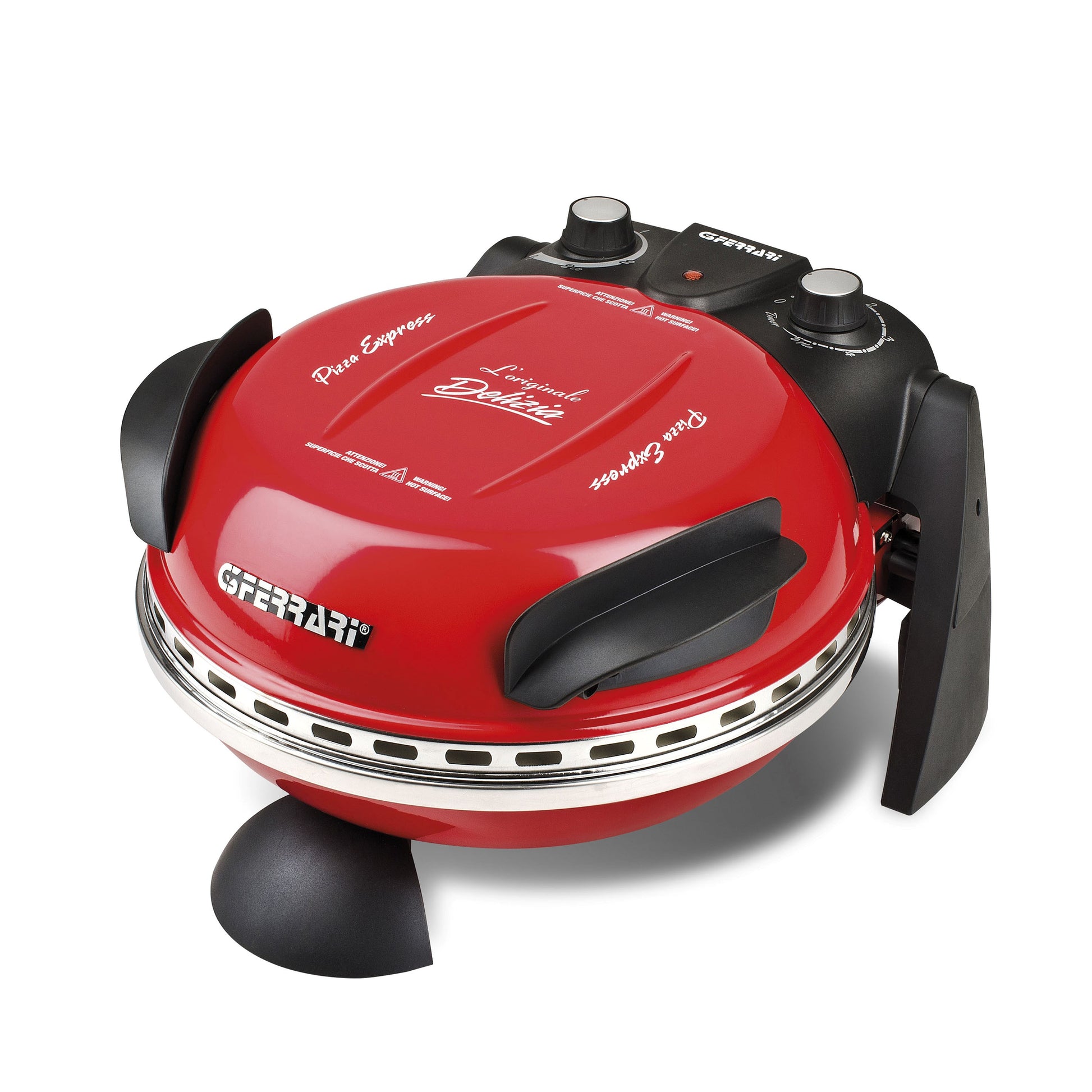 G3 Ferrari Pizzaofen Delizia G1000602 – 1 Pizza, Ø 31 cm, 1200 W – rot/edelstahl