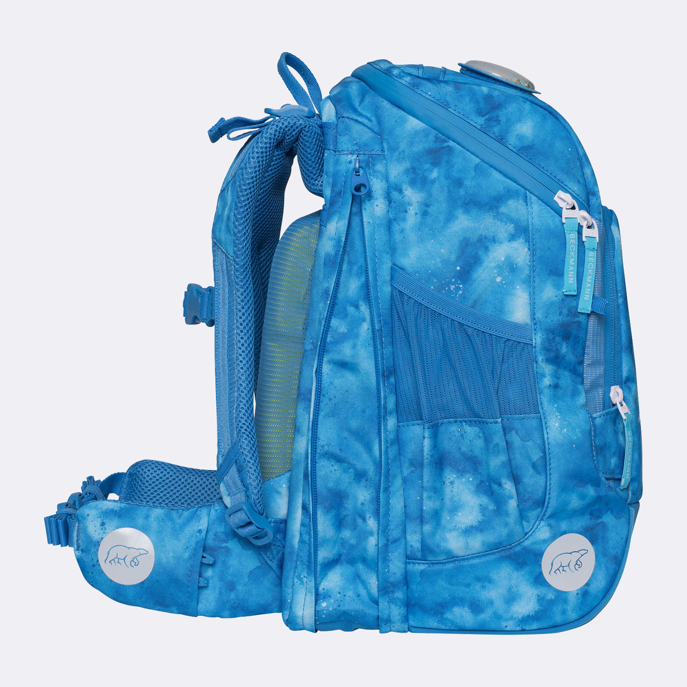 Beckmann Schulrucksack Active Air Flx – 6-teilig – Ocean – Recycelte Materialien – B 26,0×H 39,0×T 22,0 cm