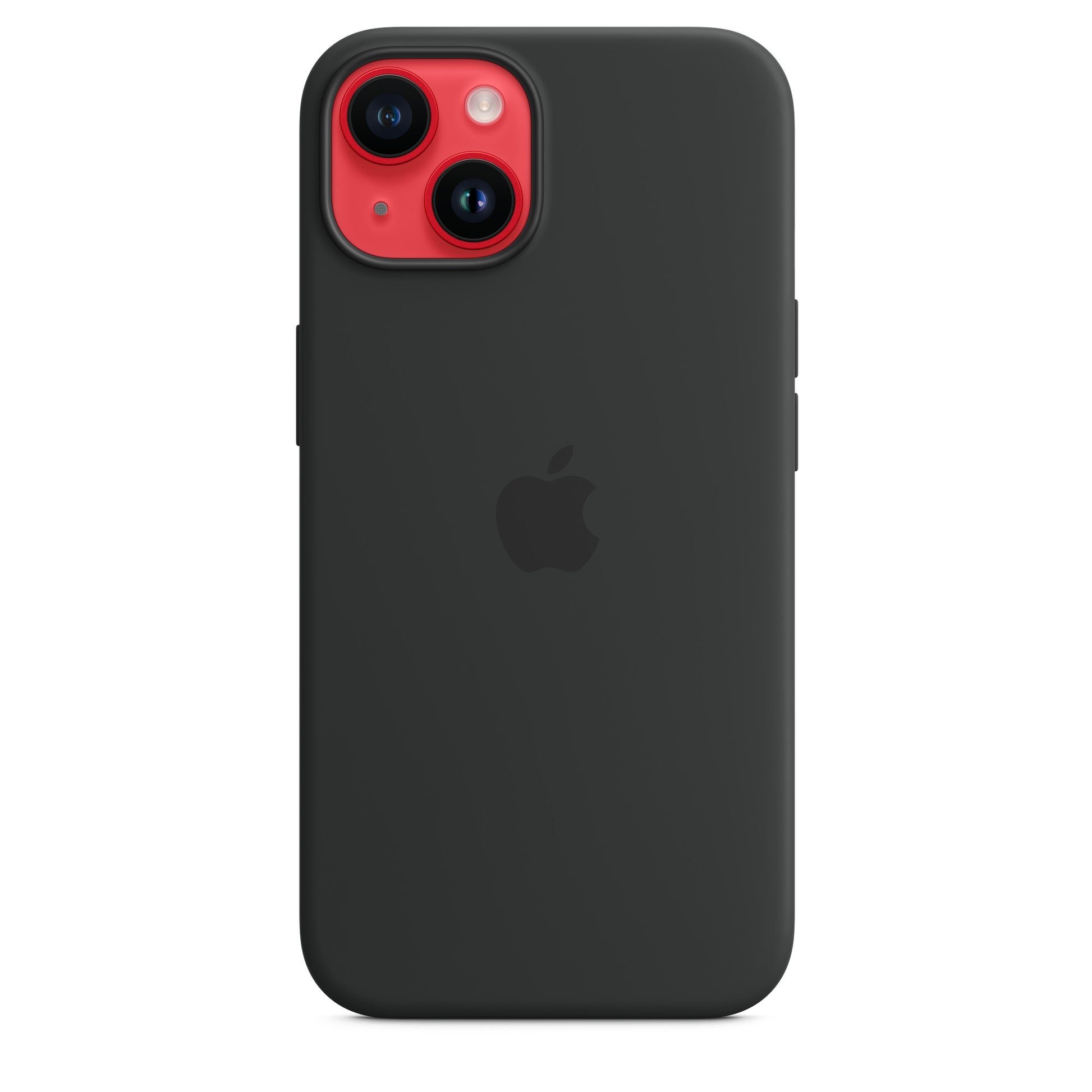 Apple Backcover – für Apple iPhone 14, MagSafe, Silikon+Mikrofaser, Schwarz
