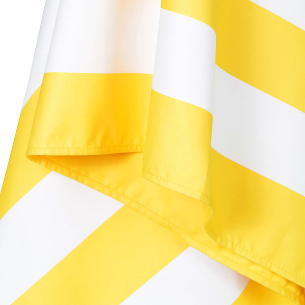 Dock & Bay Badetuch CABANA – 90×160 cm, Polyester/Polyamid, Gelb, Weiss