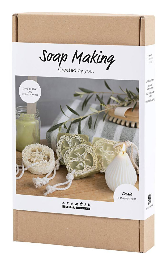 Creativ Company Bastelset – Seife selber machen mit Luffaschwamm – Mehrfarbig