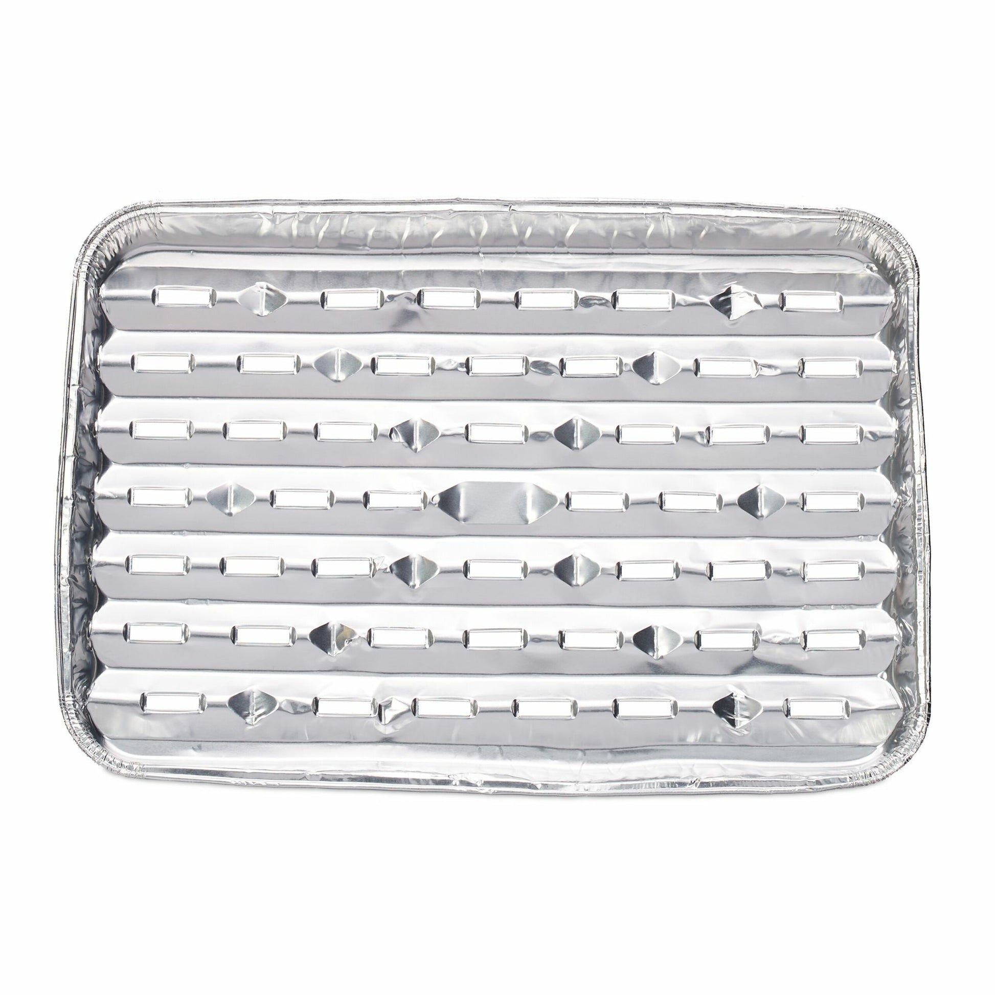 Relaxdays Grillschale 34 × 22 × 3 cm, Aluminium, 40 Stk., silber