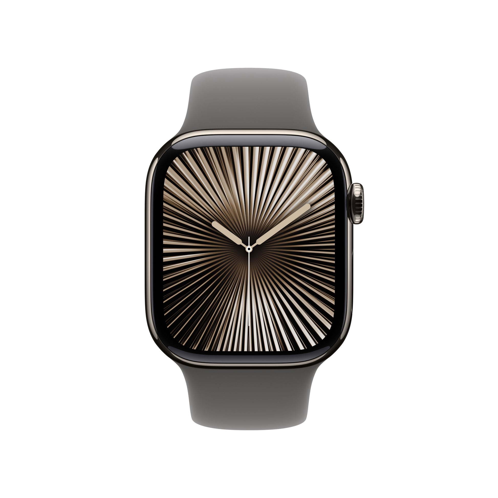 Apple Watch Series 10 42 mm – GPS + Cellular (LTE), Titan, Sportarmband (Grau) – S/M, für iOS