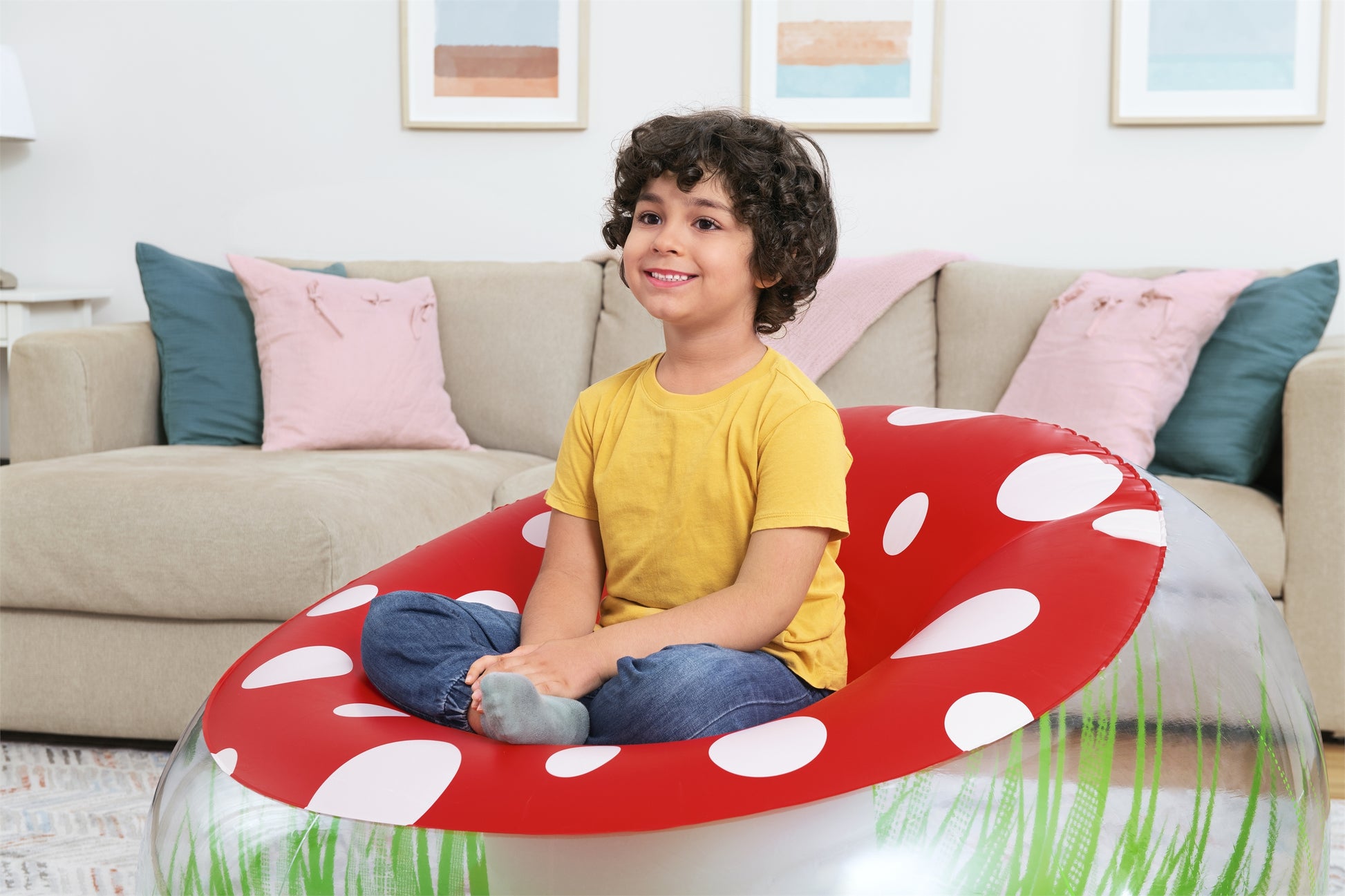 Bestway Kinderstuhl – 112 × 112 × 66 cm – PVC – mehrfarbig – mit Flickzeug