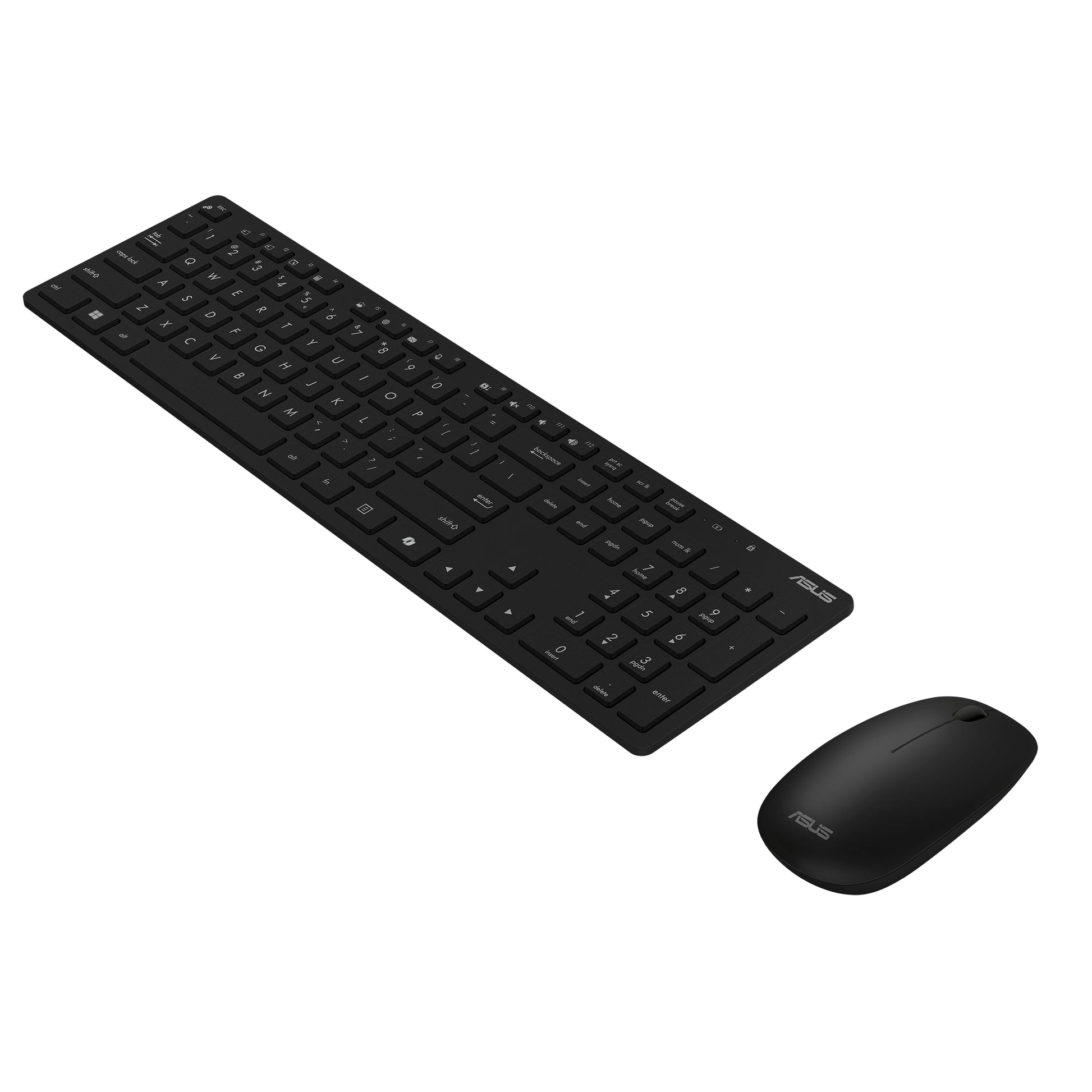 ASUS W5000 – Tastatur-Maus-Set – 2,4 GHz (Empfänger) – Optischer Schlüsselschalter – Schwarz