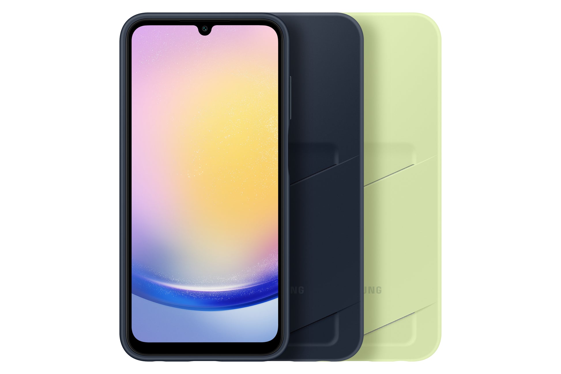 Samsung Card Slot Case Backcover – für Samsung Galaxy A25 5G, 1 Kartenfach, TPU, Limette