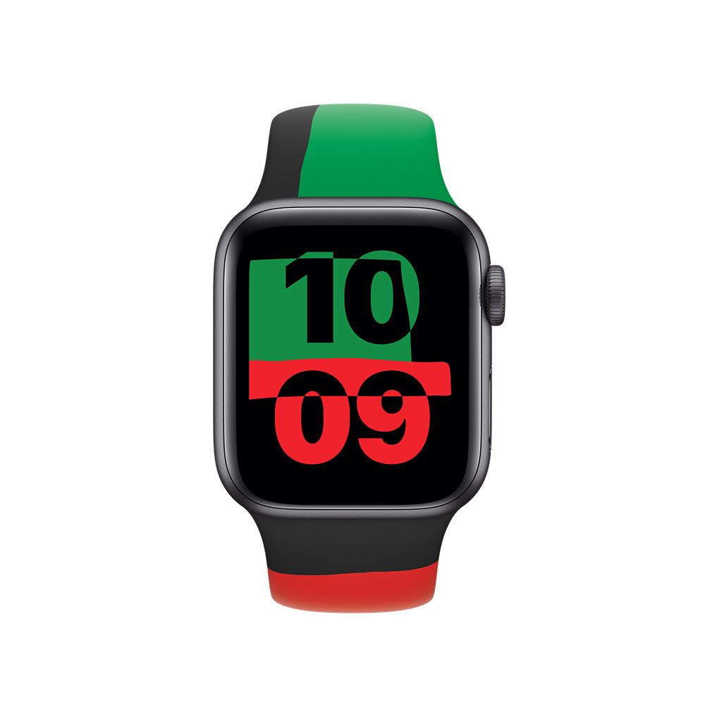 Apple Sportarmband – Black Unity, S/M, für Apple Watch