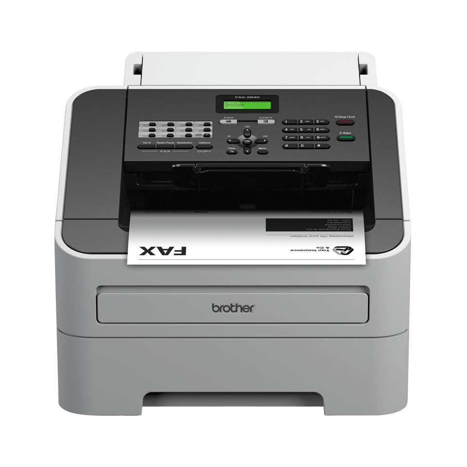 Brother Laserfax 2840 – 20 Seiten/Min., 33,6 kbit/s, ADF 20 Blatt, 250 Blatt