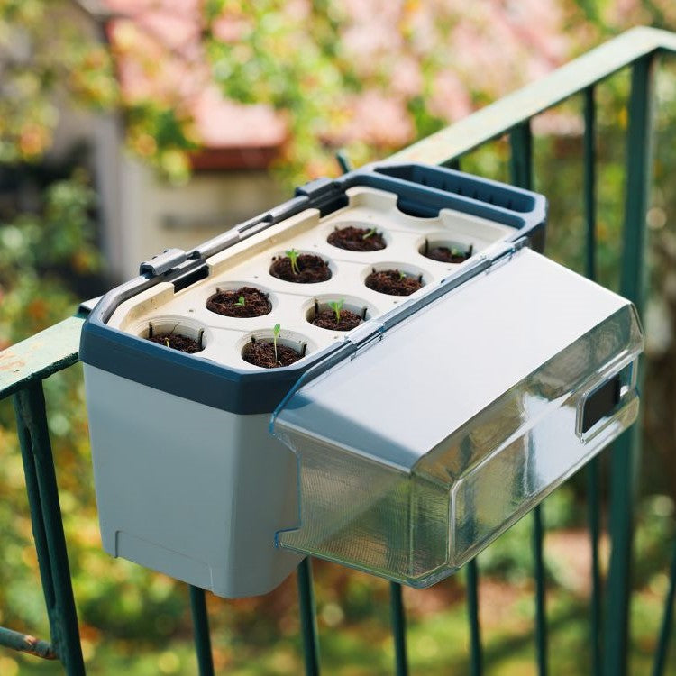 Gusta Garden Pflanzenkastenhalter 30B004 Ø 40 mm – Schwarz, Polypropylen/Stahl, für Innen- und Aussenbereich