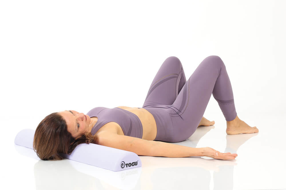 TOGU Pilates Halbrolle Premium – 90 × 15 × 7,5 cm – lila – Schaum