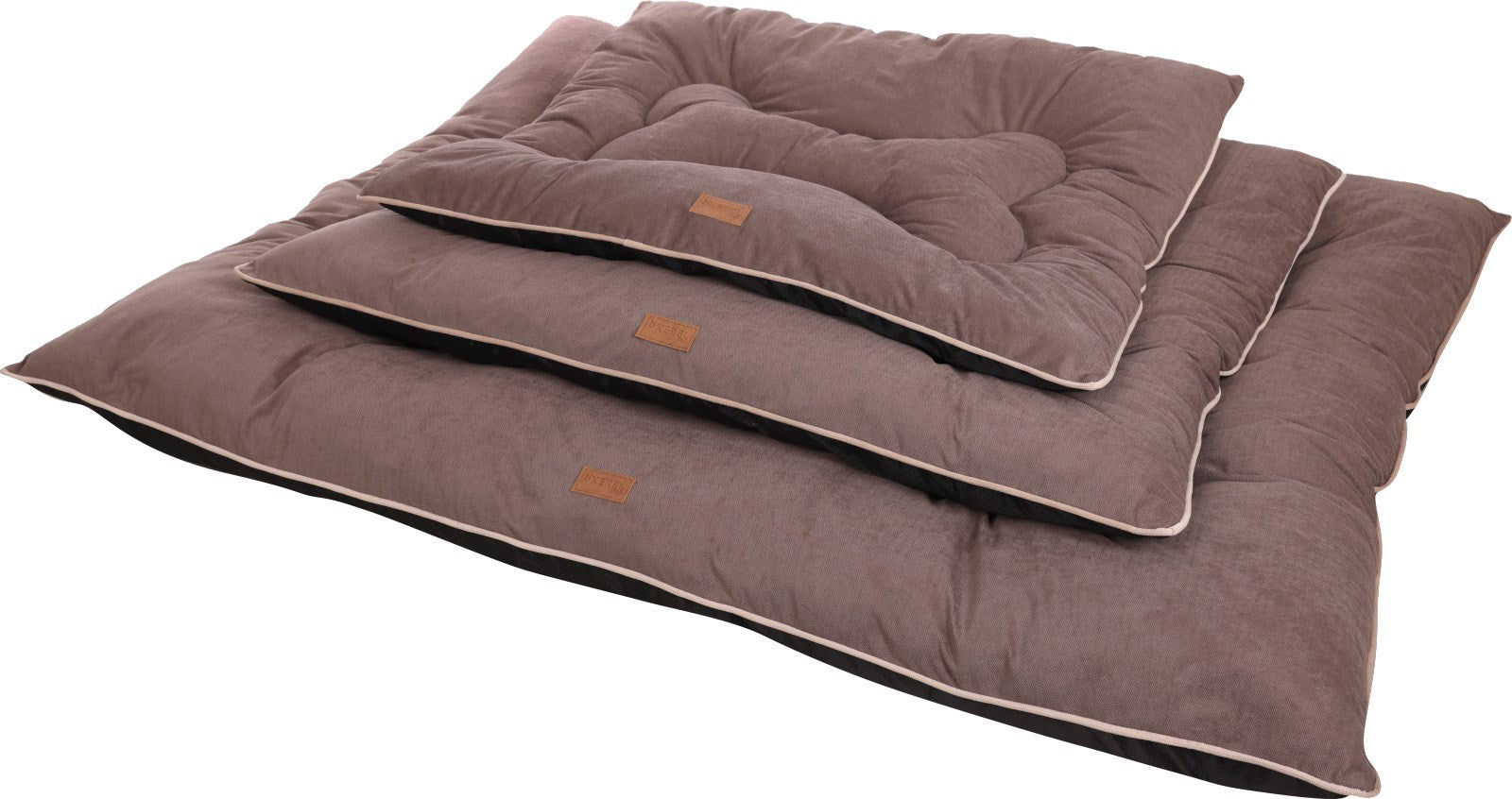 Kerbl Benno Hundekissen – 75 × 100 × 12 cm, Polyesterbezug, abnehmbarer Bezug, Anti-Rutsch-Basis, Braun