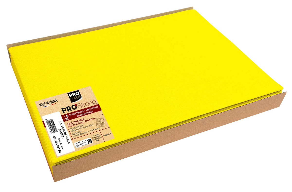 PRONAPPE Tischset – 30×40 cm, 100er-Set, Polypropylen, Gelb