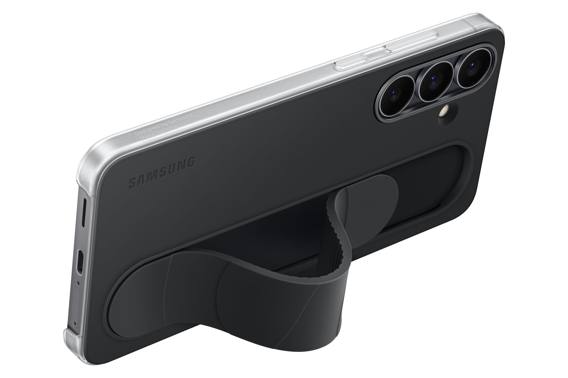 Samsung Backcover – für Samsung Galaxy S25 FE, mit Ständer, Silikon, Schwarz