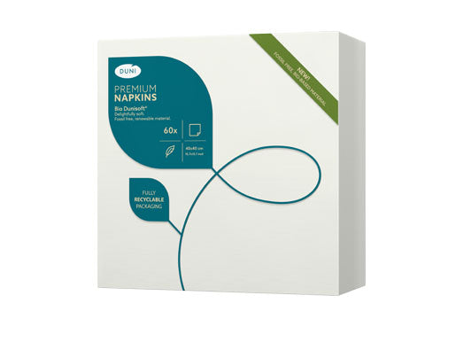 Duni Servietten weiss – 40 × 40 cm, 1-lagig – 60 Stück