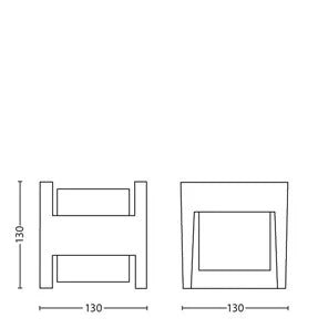 Philips by Signify Philips Aussenwandleuchte – 900 lm, 9 W – Warmweiss, 2700 K – IP44 – Netzbetrieb – Anthrazit, Aluminium