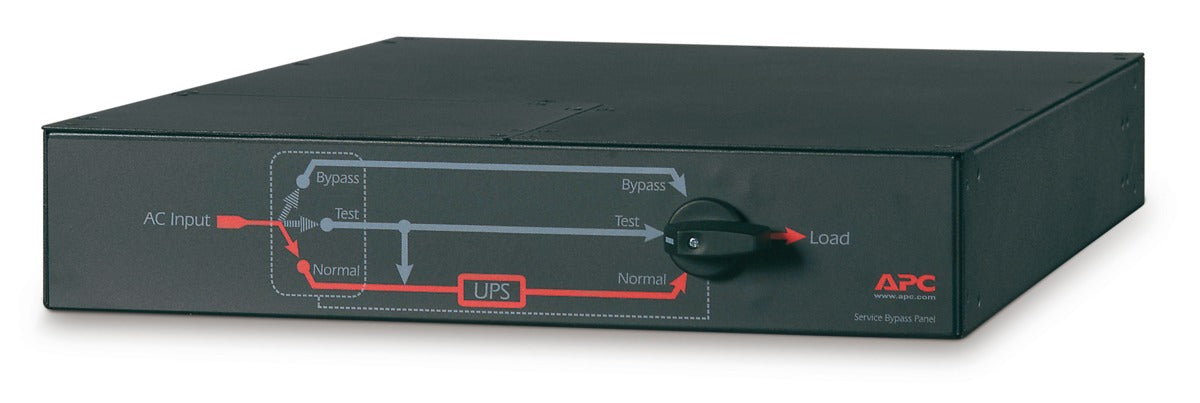 APC Service-Bypass-Panel – 230 V, 32 A, einphasig – C20 IN, 8× C13 + 2× C19 OUT – Schwarz