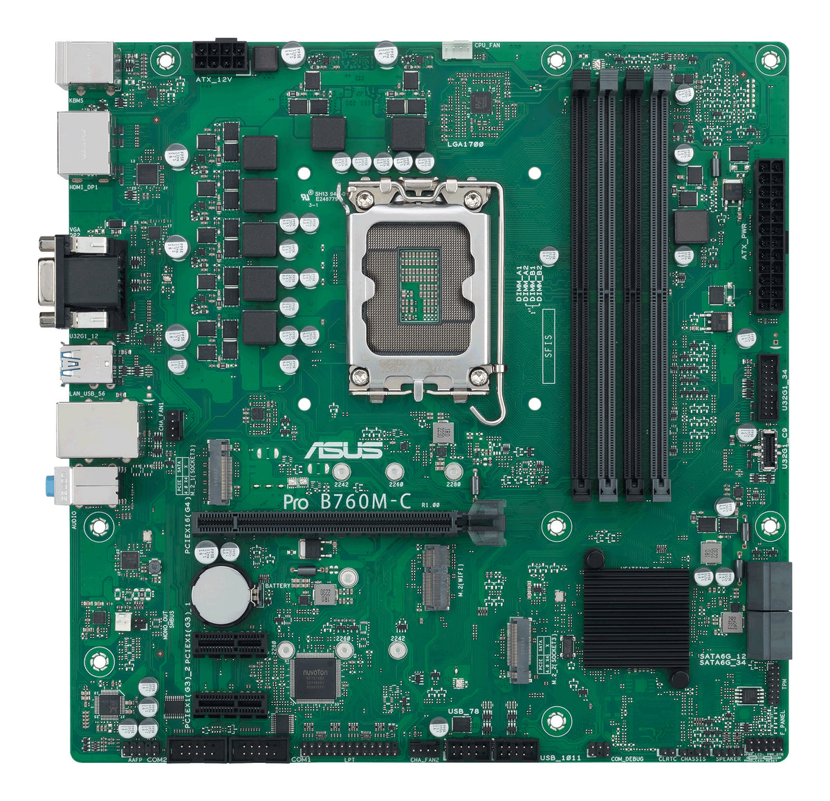 ASUS PRO B760M-C-CSM – Mainboard – LGA 1700, Intel B760, mATX, DDR5