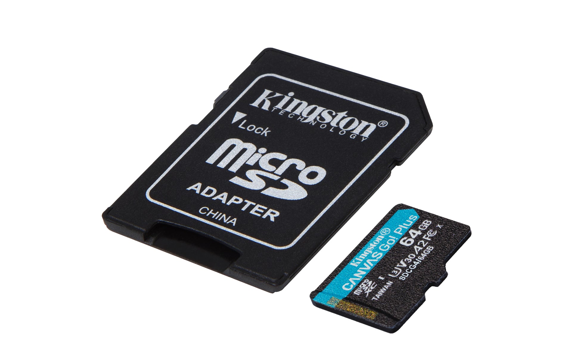 Kingston Technology Kingston Canvas Go Plus 200R Gen4 Speichergerät – 64 GB, microSDXC, A2, U3, V30, mit Adapter