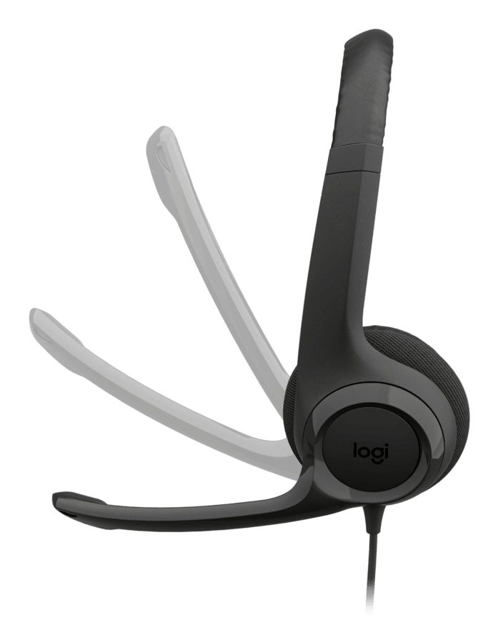 Logitech H390 Office-Headset – On-Ear, Stereo, Kabel (USB-A), Schwarz