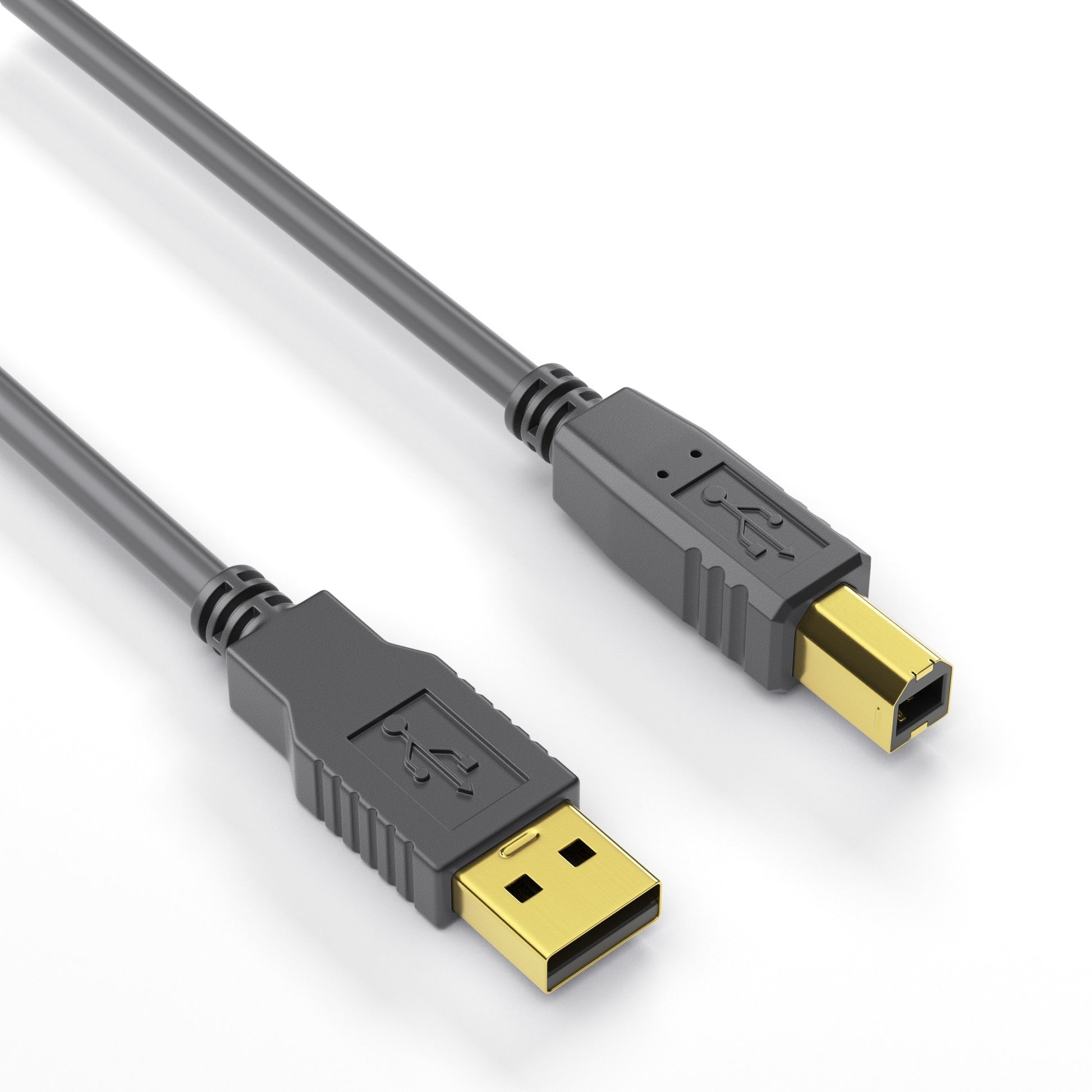 PureLink USB-A auf USB-B Kabel – USB 2.0 (480 Mbit/s) – 5 m – Aktiv, vergoldeter Stecker – Schwarz