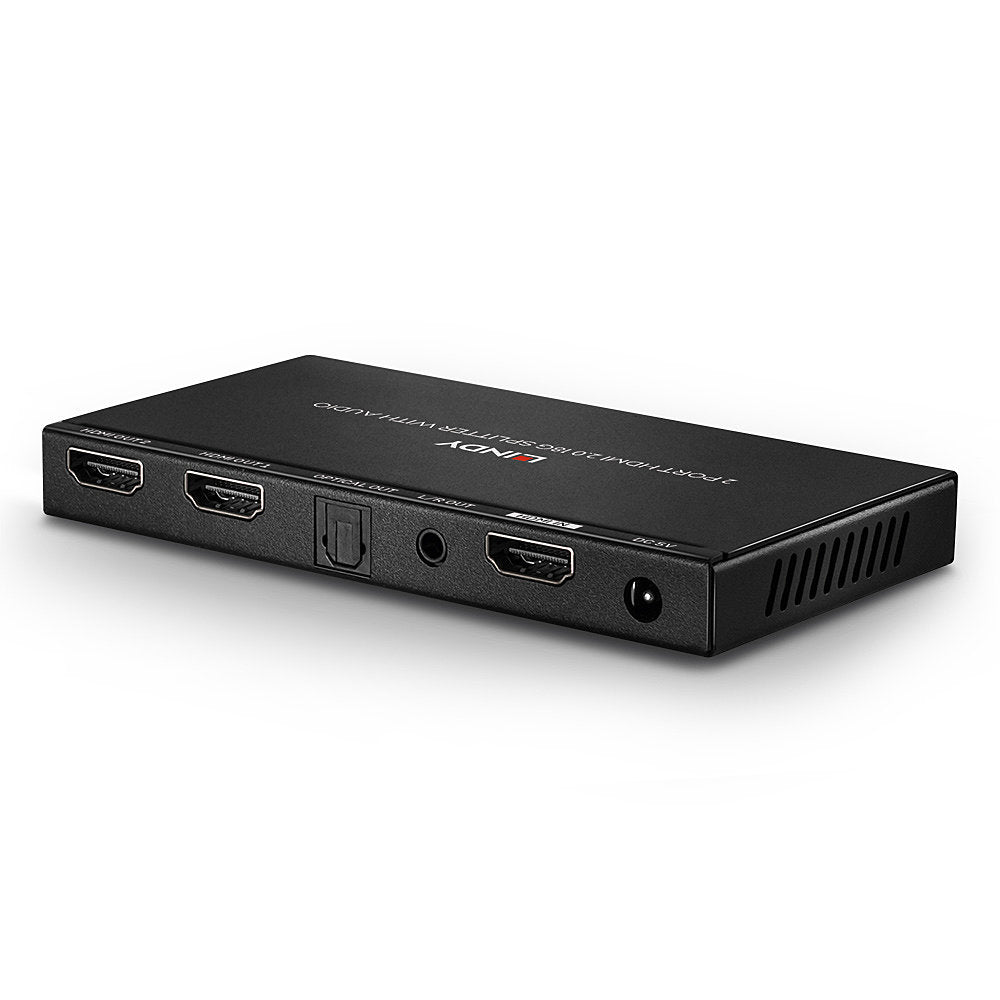 Lindy HDMI-Splitter 1×2, 18 Gbit/s, Audio