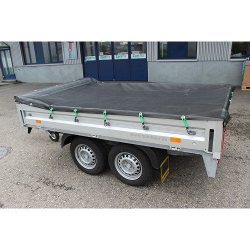 Zurrfix Luftdurchlässige Abdeckplane – 2,5 m × 2,5 m, 400 g/m², Schwarz