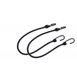 Zurrfix Kordel Gummi, Schwarz, Ø 8 mm × 1 m, mit Haken, 2 Stk., für Auto