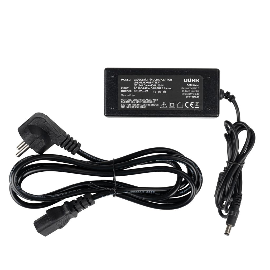 Dörr DMX-600 TTL Studioblitz – mit Akku, 1/20000–1/800 s Blitzdauer, 10 W Lampenleistung – Schwarz