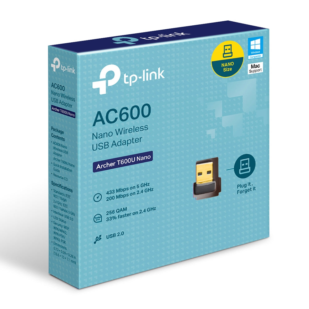 TP-Link WLAN-Stick USB 2.0 – IEEE 802.11ac 433 Mbit/s – Schwarz – für Laptop