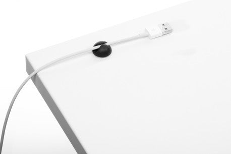 Durable Kabel-Clip Cavoline – 20 mm, Kunststoff, Graphit, selbstklebend, 6er-Pack, für 1 Kabel