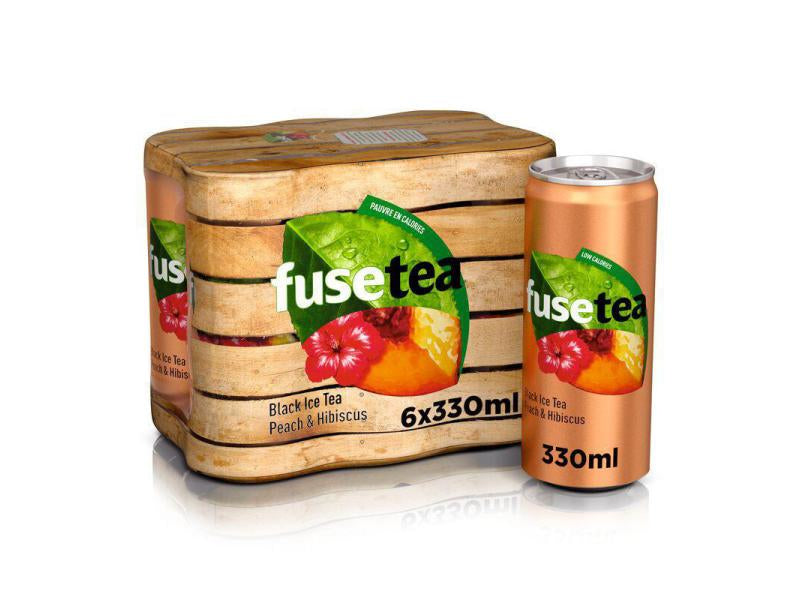Fusetea Ice Tea Pfirsich & Hibiskus – 6 × 3,3 dl