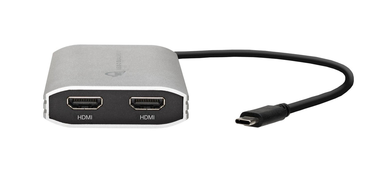 OWC CADPDL2HDMI Kabel USB-C zu 2× HDMI – 4K (3840 × 2160) @ 60 Hz, 0,26 m, HDMI 2.0, für Windows/Mac/Android