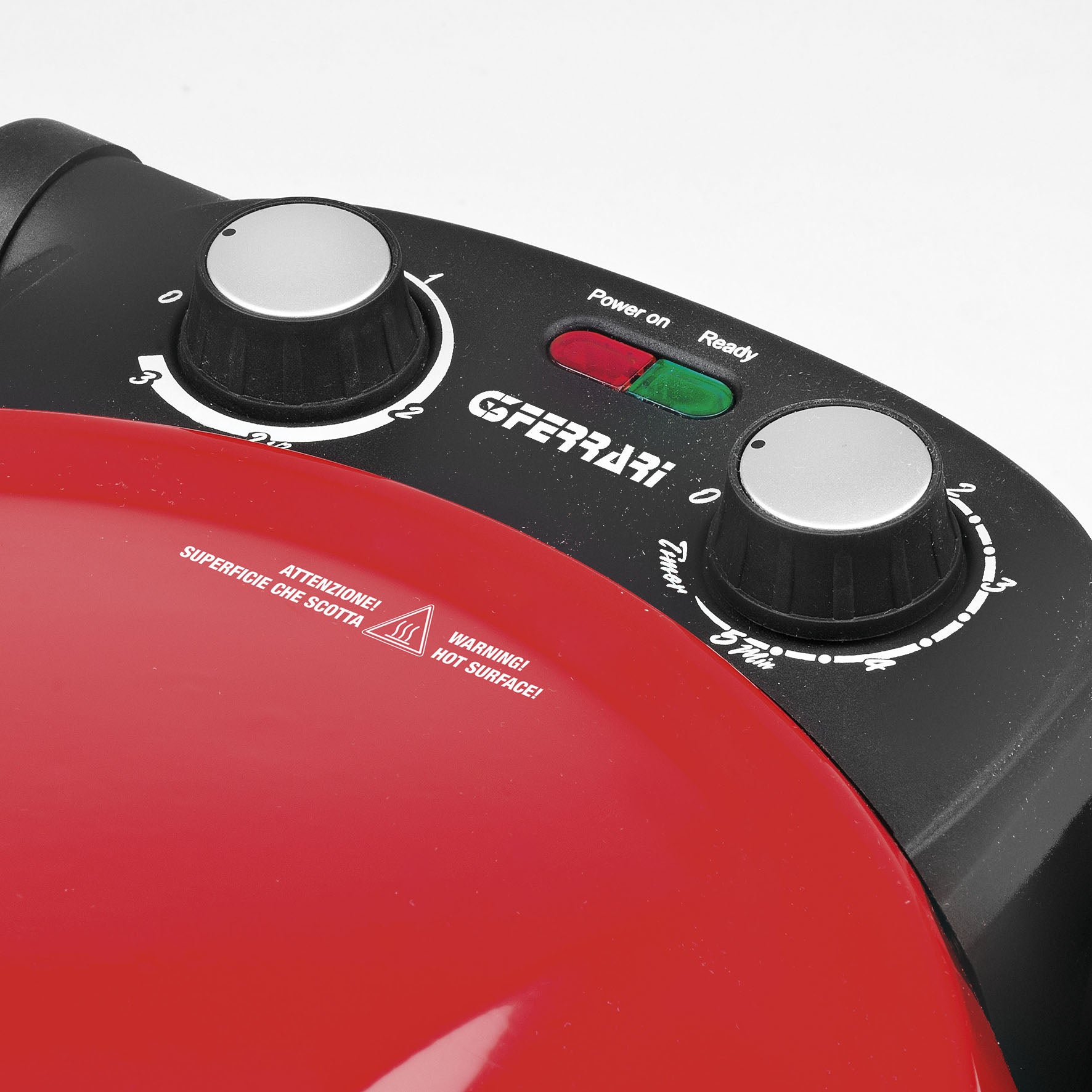 G3 Ferrari Pizzaofen Napoletana G1003202 – 1 Pizza, Ø 31 cm, 1200 W – schwarz/rot