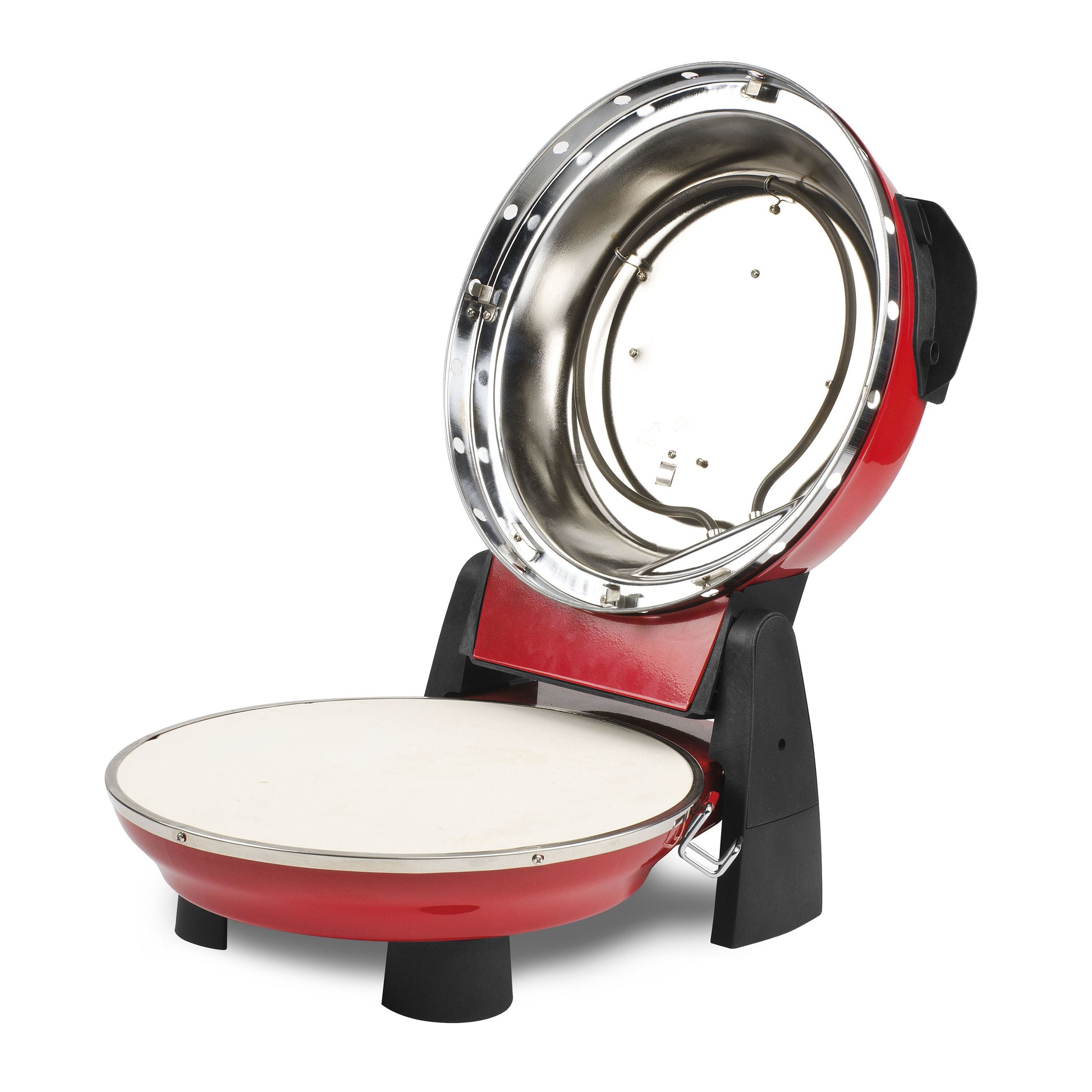 G3 Ferrari Pizzaofen Napoletana G1003202 – 1 Pizza, Ø 31 cm, 1200 W – schwarz/rot