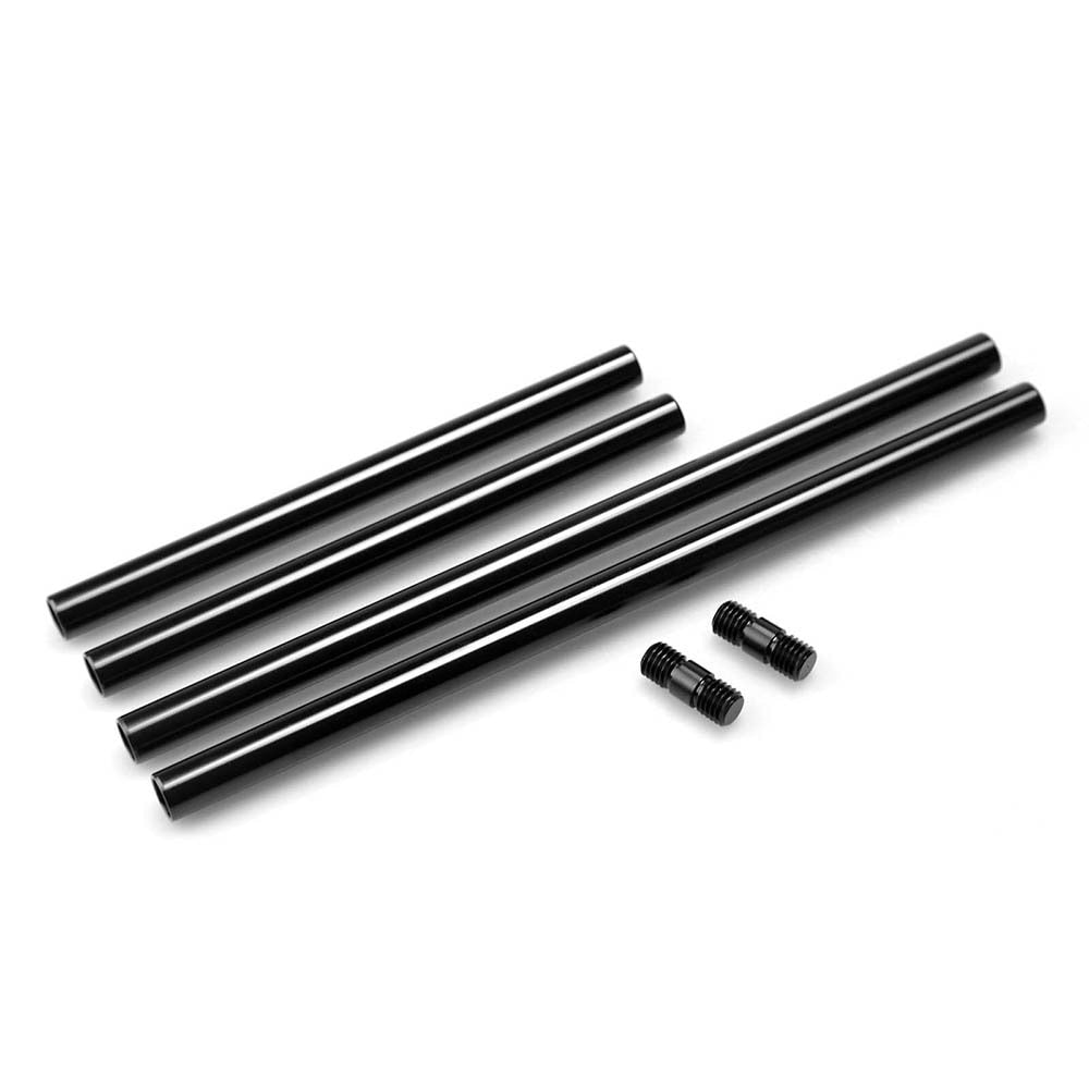 SmallRig 1659 15 mm Stange – M12 Gewinde, Aluminium, Schwarz – 6er-Pack