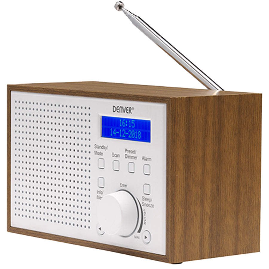 Denver DAB-46W – Internetradio, DAB+/UKW, Bluetooth – Weiss