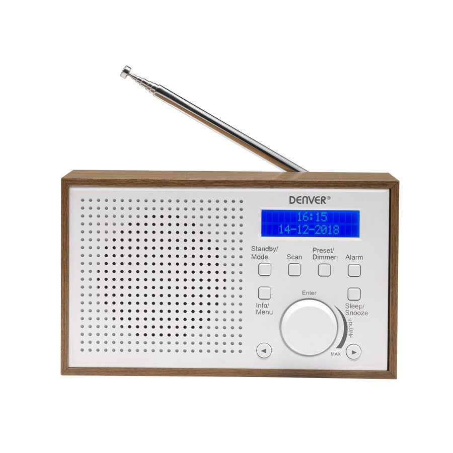 Denver DAB-46W – Internetradio, DAB+/UKW, Bluetooth – Weiss