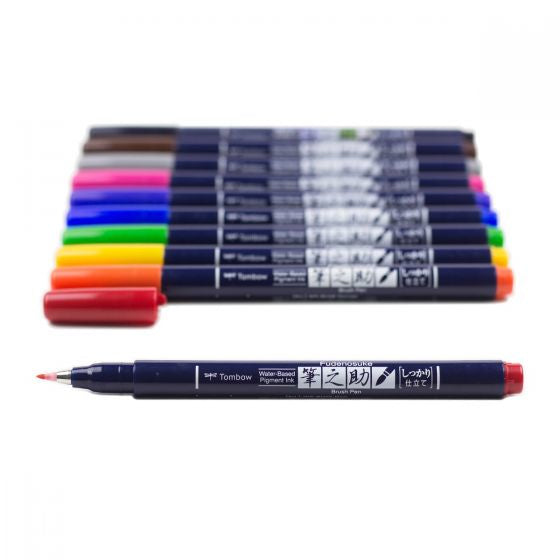Tombow Brush Pen Fudenosuke, 10 Stk.