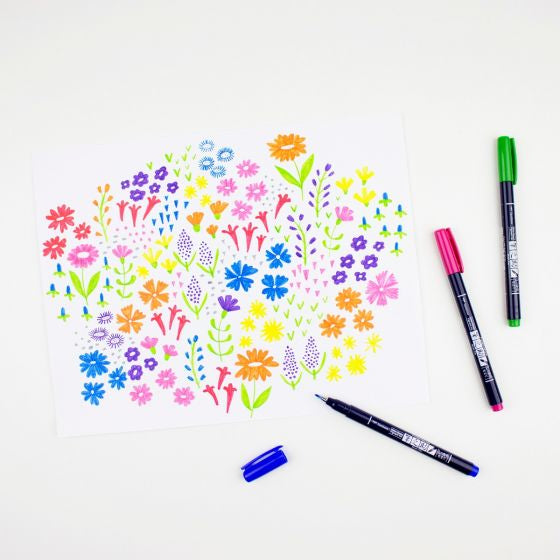 Tombow Brush Pen Fudenosuke, 10 Stk.