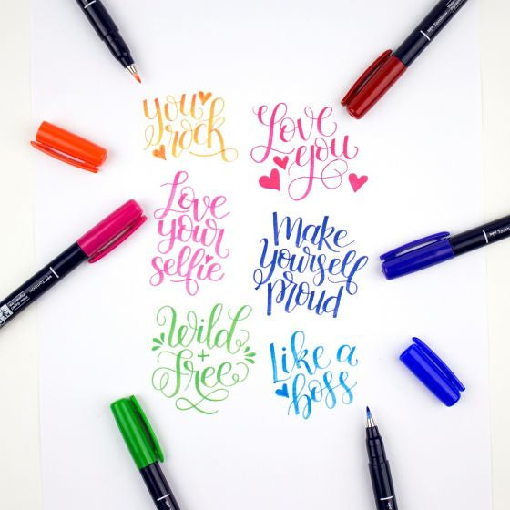 Tombow Brush Pen Fudenosuke, 10 Stk.