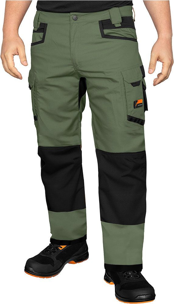 ACE Arbeitshose Constructor – 54 (lang) – Oliv, Cordura, 65% Polyester/35% Baumwolle, Stretch-Einsätze