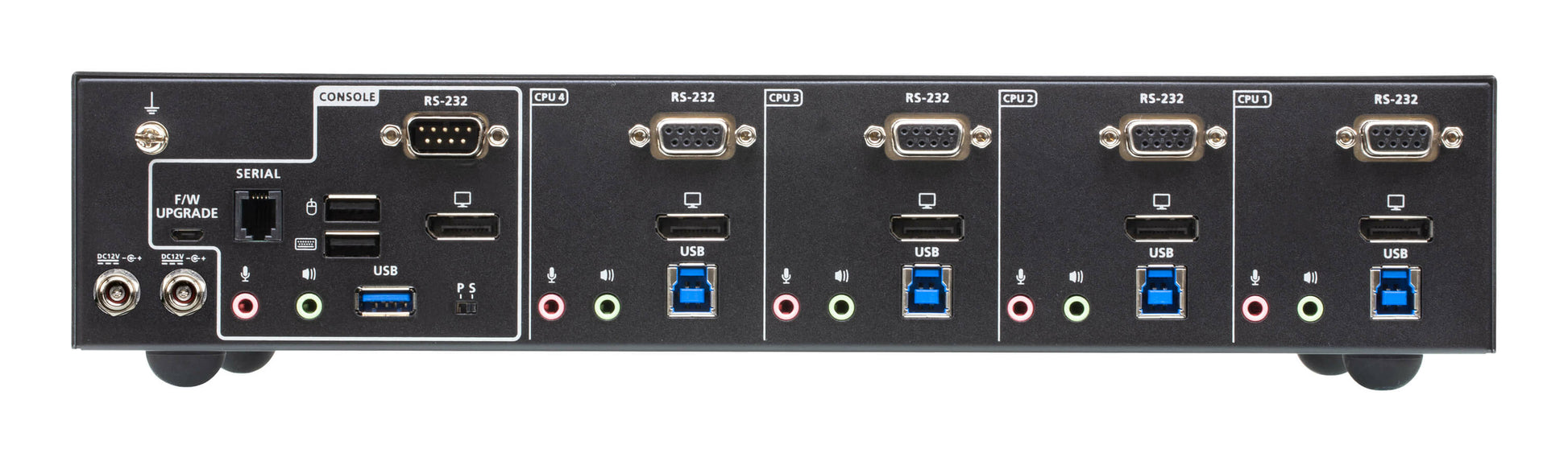 ATEN CS1924ATC – KVM-Switch – 4-Port, DP – 4096 × 2160 @ 60 Hz, Audio, für ATC