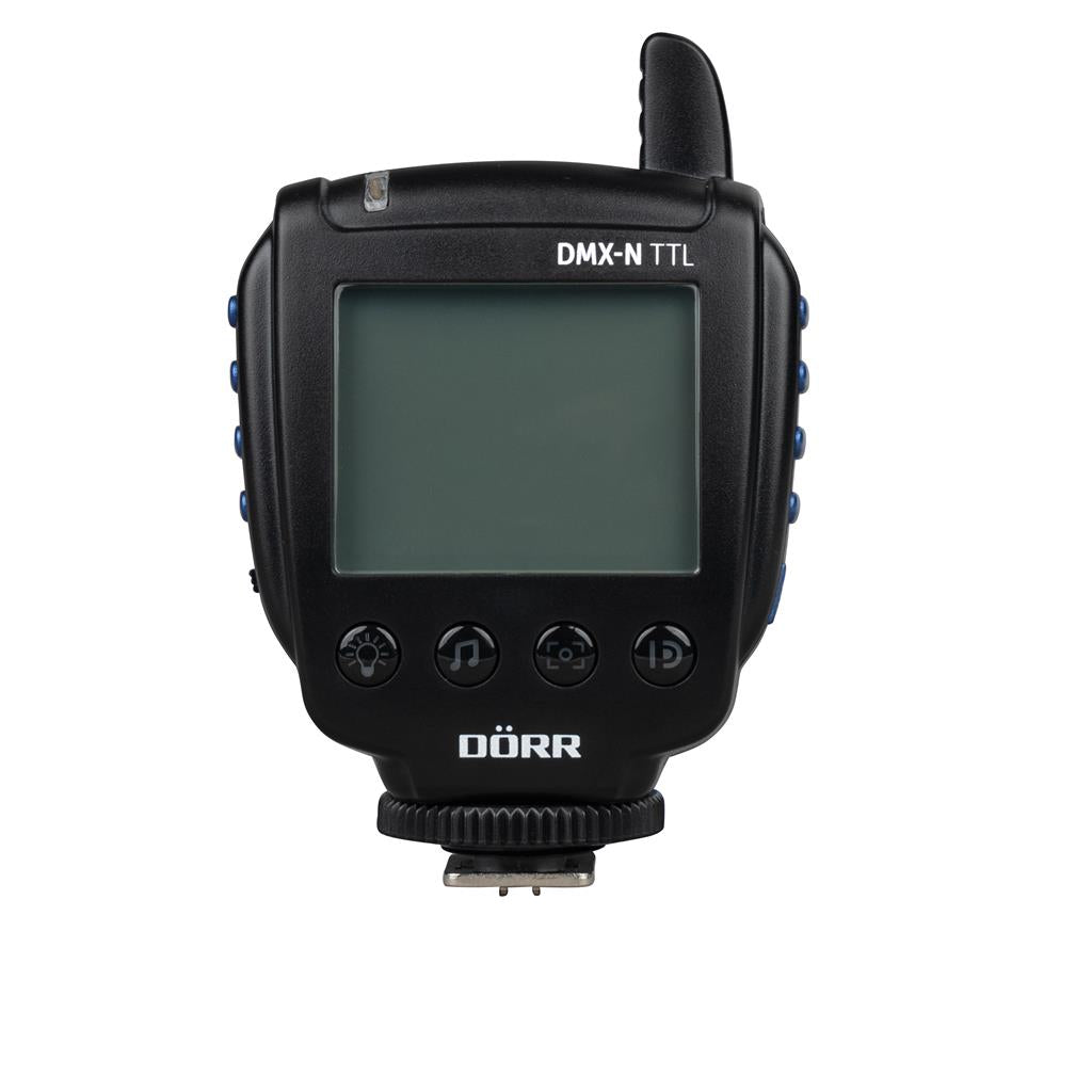 Dörr 371343 Blitzauslöser TTL – Funk 2,4 GHz, 15 Kanäle, 1/8000 s – für Nikon – Schwarz