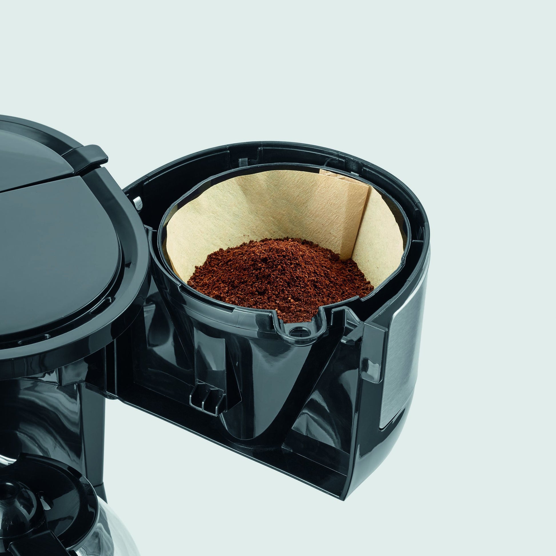 Severin KA 4808 Filterkaffeemaschine – 4 Tassen, Glaskanne, Schwarz/Edelstahl, 19,5×27×14 cm