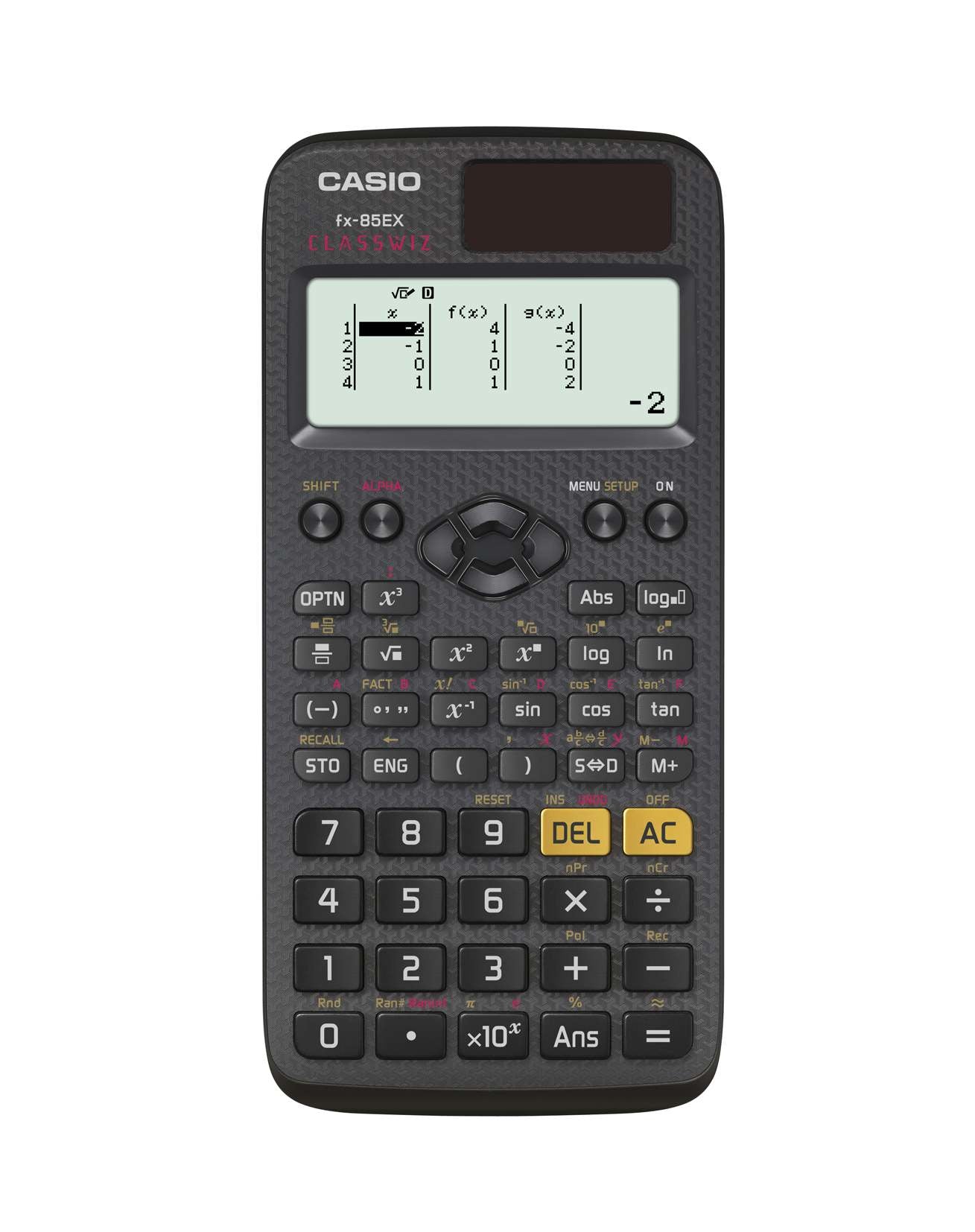 Casio Taschenrechner FX-85EX – 12-stellig, LCD, Solar + Batterie, schwarz, 77×166×11 mm