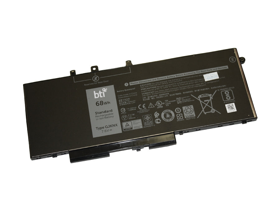 BTI Notebook-Akku – für Dell – 65 Wh, 7,6 V – Schwarz