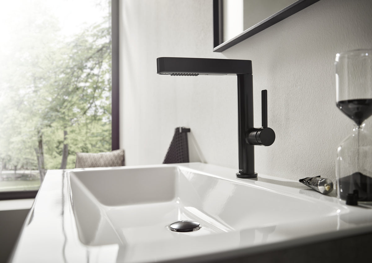 Hansgrohe AddStoris Q Haken – Metall, Matt Schwarz, 22,68 kg, Wandmontiert, 6,6×6,6×2,1 cm